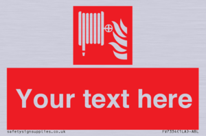 Custom Fire hose reel Sign